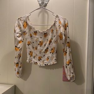 Off the Shoulder Flower Top